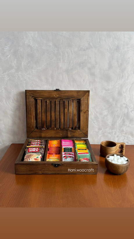 جعبه تی بگ چوبی