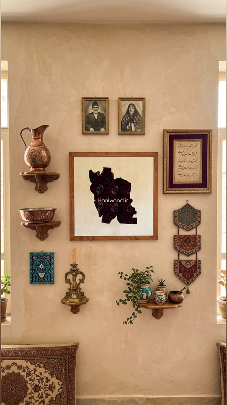 قاب چوبی ایران فرش و آینه