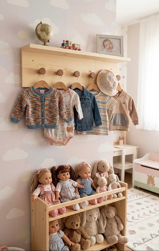 شلف چوبلباسی کودک
